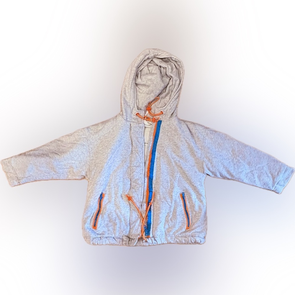 Free People Cozy Campfire Oversized Heavy-Duty Zip-Up Jacket in HEATHER GREY - Picture 3 of 9